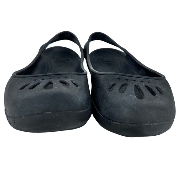 Crocs Black Kadee Slingback Perforated Round Toe Slip On Flats Women's Size 11 - Picture 4 of 9